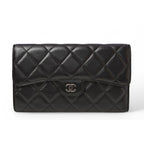 Chanel Wallet Trifold Timeless Classic Quilted Caviar