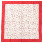 Gucci Liberty Flower Print Silk Beige Red Scarf 1126