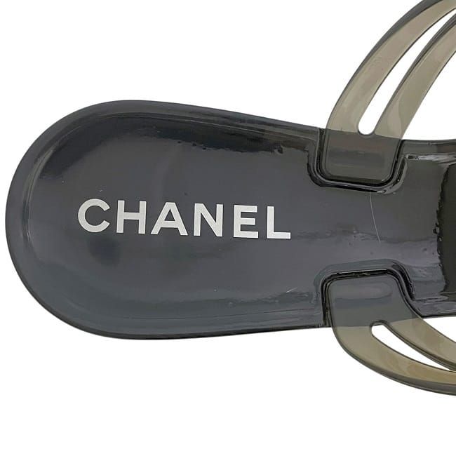 Chanel Sandals Black Camellia — view 9