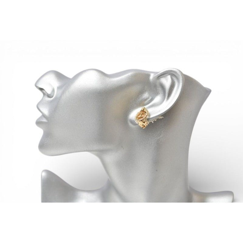 Dior Earrings Vintage CD Logo Gold — view 5