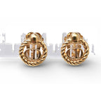Dior Earrings Vintage CD Logo Gold — view 6