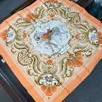 Hermes Carre 90 Orange Turkish Horse — view 5