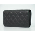 Chanel CC Logo Cambon Line Wallet Lambskin Leather Black — view 2
