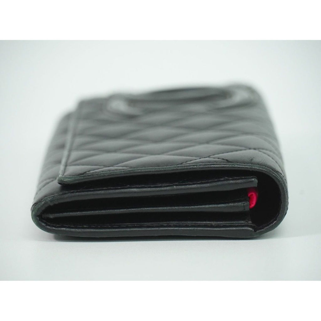 Chanel CC Logo Cambon Line Wallet Lambskin Leather Black — view 4