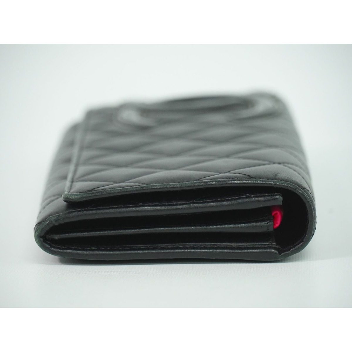 Chanel CC Logo Cambon Line Wallet Lambskin Leather Black — view 4
