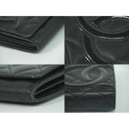 Chanel CC Logo Cambon Line Wallet Lambskin Leather Black — view 6