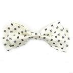 Chanel Barrette Aaa821 Ribbon White Logo COCO Silver Hardware Hair