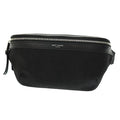 Saint Laurent Paris Logo Canvas Leather Body Waist Bag Black AA