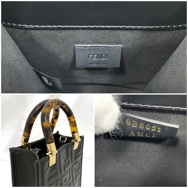 Fendi 2-Way Bag Sunshine Mini Black — view 8