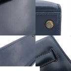 Hermes Kelly 35 Navy Gold Box Calf Sellier Handbag — view 6