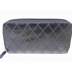 Chanel Bicolor Wallet Zipper External Repair Leather Black — view 2