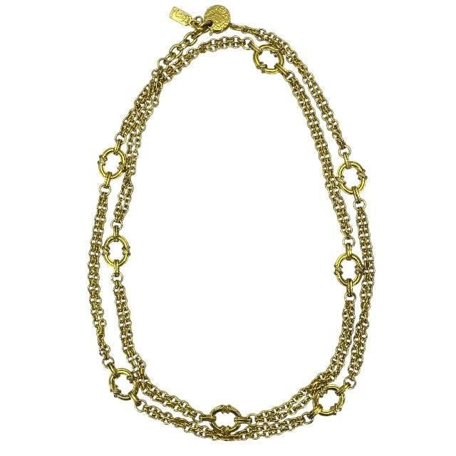 Yves Saint Laurent 2-ring Necklace Accessories Jewelry Small