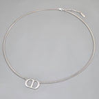 Dior CD Icon Chain Link Necklace 53 Star Ring Silver — view 2