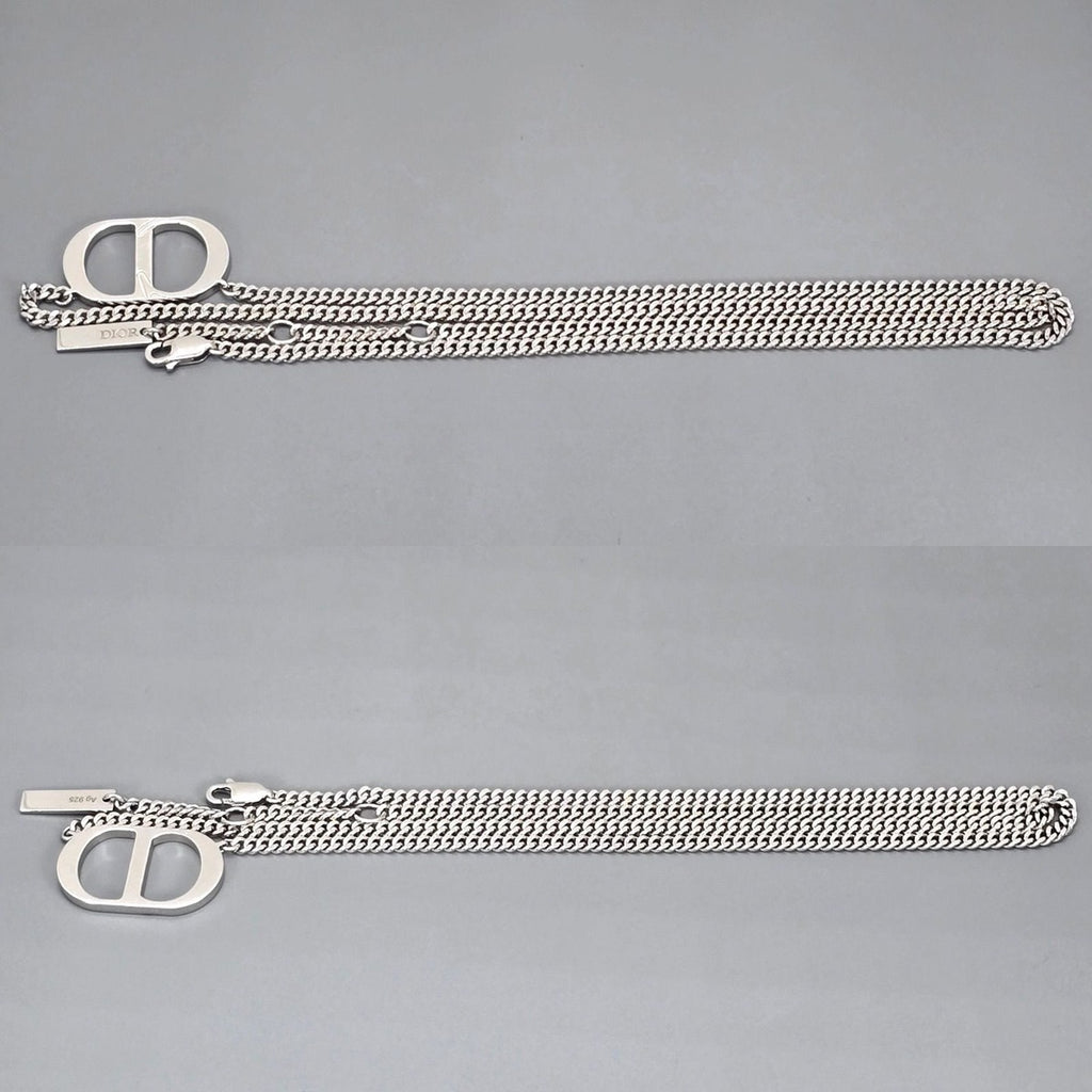 Dior CD Icon Chain Link Necklace 53 Star Ring Silver — view 4