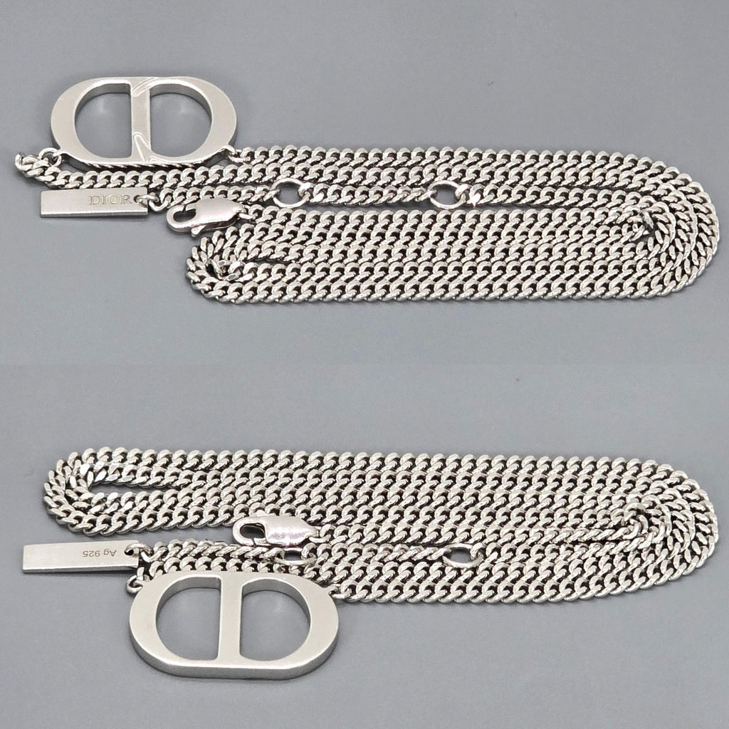 Dior CD Icon Chain Link Necklace 53 Star Ring Silver — view 5