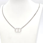 Dior CD Icon Chain Link Necklace 53 Star Ring Silver
