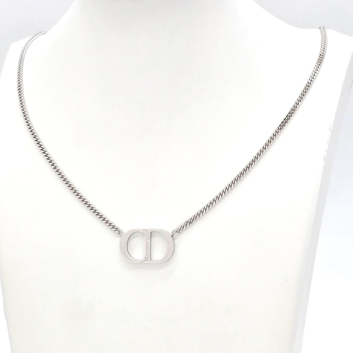 Dior CD Icon Chain Link Necklace 53 Star Ring Silver