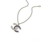 Chanel GP Silver Navy Coco Mark Pearl — view 2