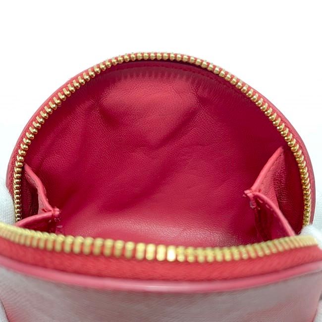 Prada Coin Case Pink 1 M1218 Saffiano Leather — view 5
