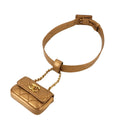 Chanel Quilted Belt Bag Waist Pouch Leather Metallic Brown