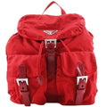 Prada Vera Sport Bz6677 Nylon Rosso Red Backpack Daypack