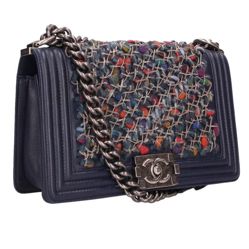 Chanel boy 25 Lambskin Chain Shoulder Bag — view 2