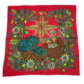 Hermes Scarf Carre 90 P 100% Silk Assiflores Passion Flower Black Red