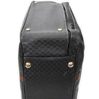 Gucci Vintage Large Travel Shoes Black Micro Guccissima Canvas AB — view 7