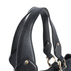 Gucci GG Canvas Leather Handbag Tote Black — view 2