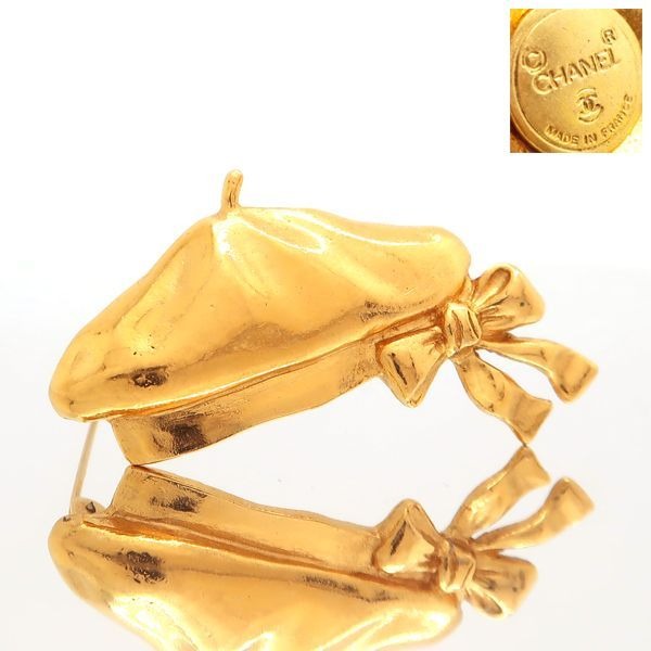 Chanel Brooch Beret GP Hat Motif Vintage