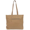 Prada Vitello Daino Gold Leather Brown Tote Shoulder Bag