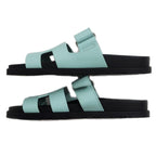 Hermes Chypre Sandals Size 36 Blue Crystal Black Apparel — view 4