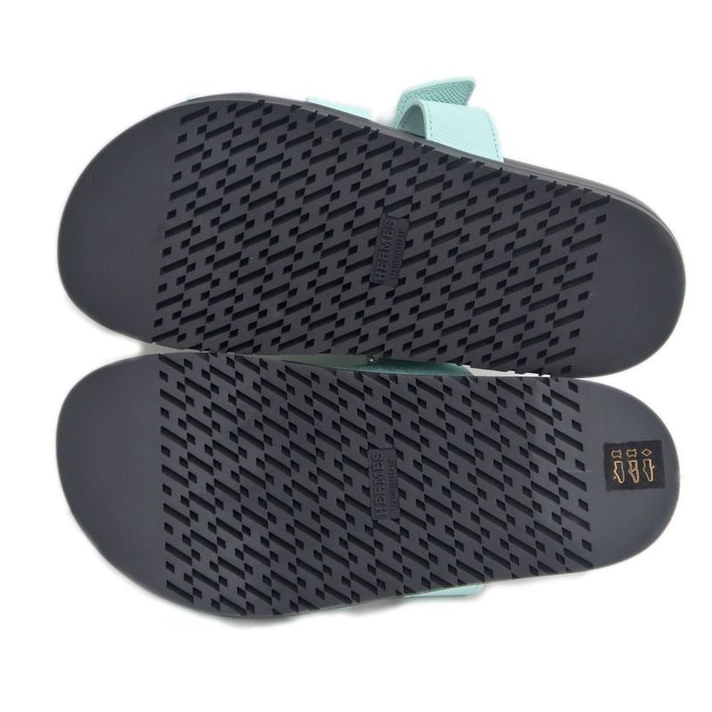 Hermes Chypre Sandals Size 36 Blue Crystal Black Apparel — view 9