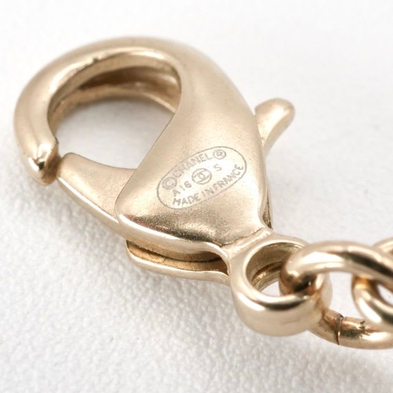 Chanel Choker Gold Silver Pink Coco Mark Long Necklace — view 7