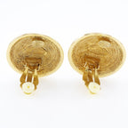 Chanel Coco Mark Quilted Vintage Gold Plated 27.8 g Earrings — view 5