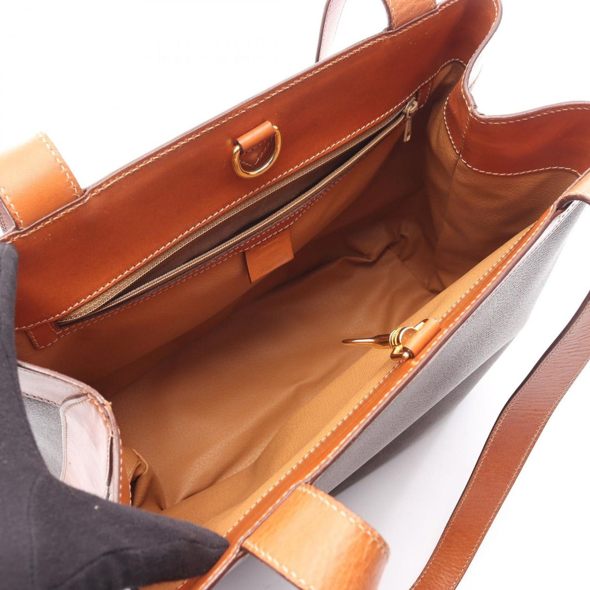 Celine Tote Macadam Dark Brown Canvas Leather — view 3