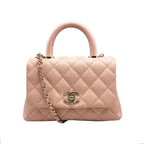 Chanel Shoulder Bag Coco Handle XXS As2215 Quilted Caviar Leather