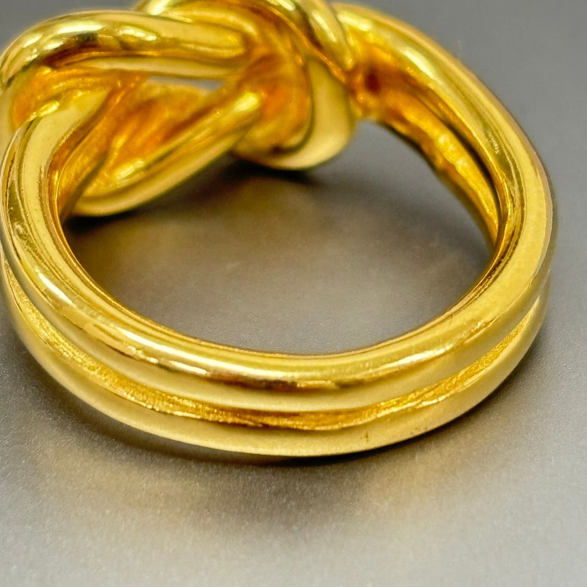 Hermes Scarf Ring Head Metal Gold Plated — view 6