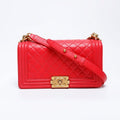 Chanel Shoulder Bag Caviar Leather Boy