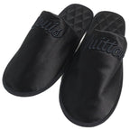 Louis Vuitton Sweet Line Logo Embroidery Satin Slippers Room Shoes Black