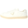Prada Triangle Logo Leather Low Cut Sneakers White
