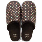 Louis Vuitton Palace Line Mule Slippers Room Shoes Monogram Craggy Mocha