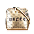 Gucci Print Gold Black Leather