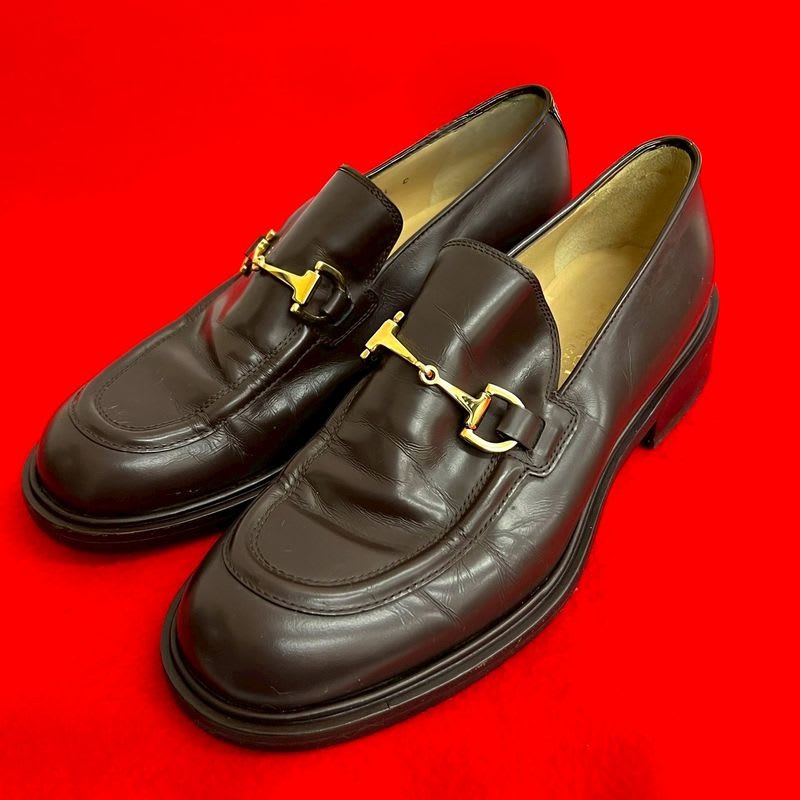 Gucci Horsebit Hardware Leather Loafers 36 Size Shoes
