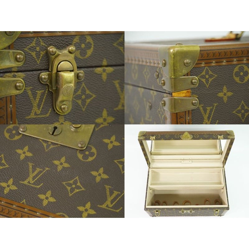 Louis Vuitton Bois Bouteille Monogram Makeup Box Vanity Case Brown — view 8