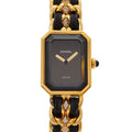 Chanel Premiere M Vintage Watch Black Gold