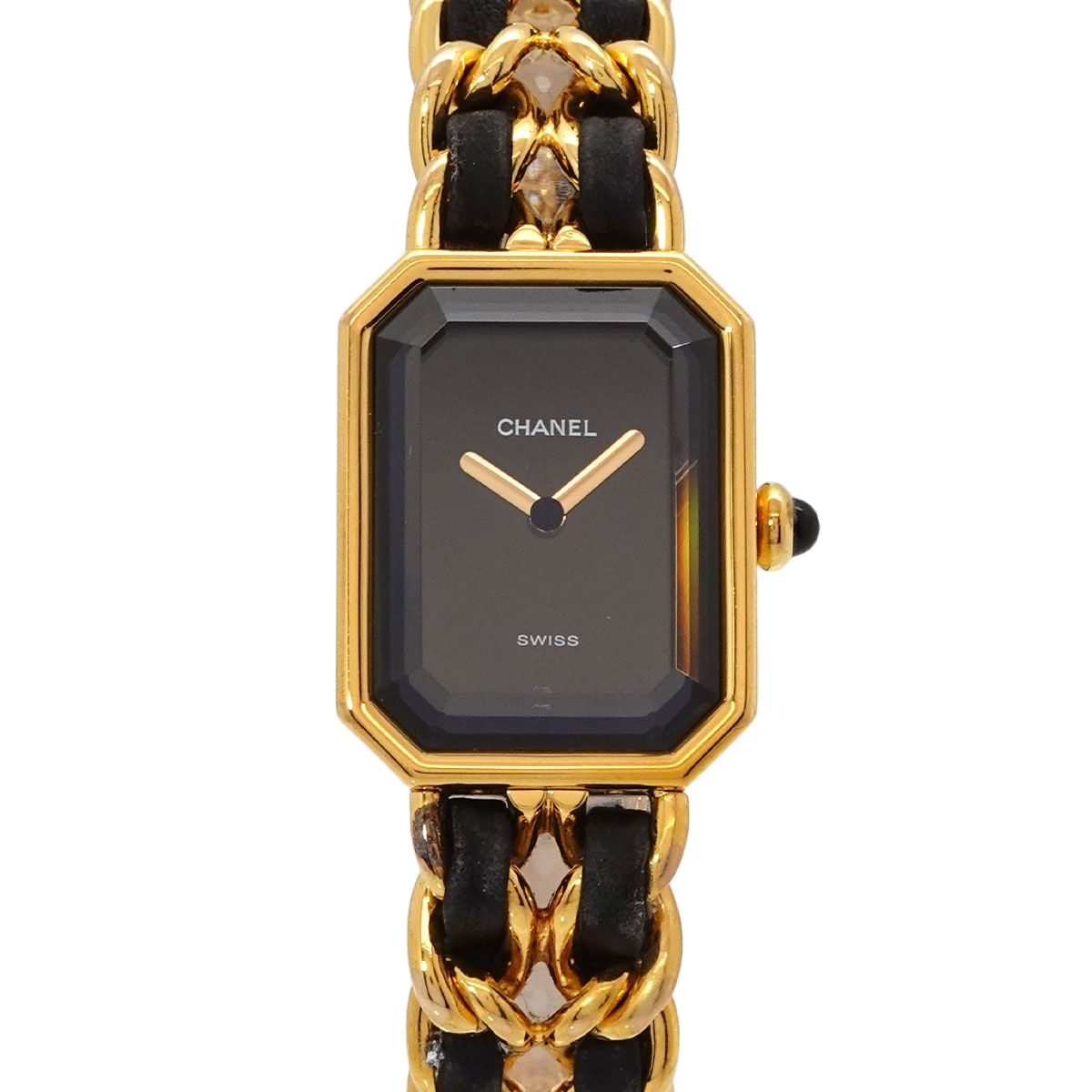 Chanel Premiere M Vintage Watch Black Gold