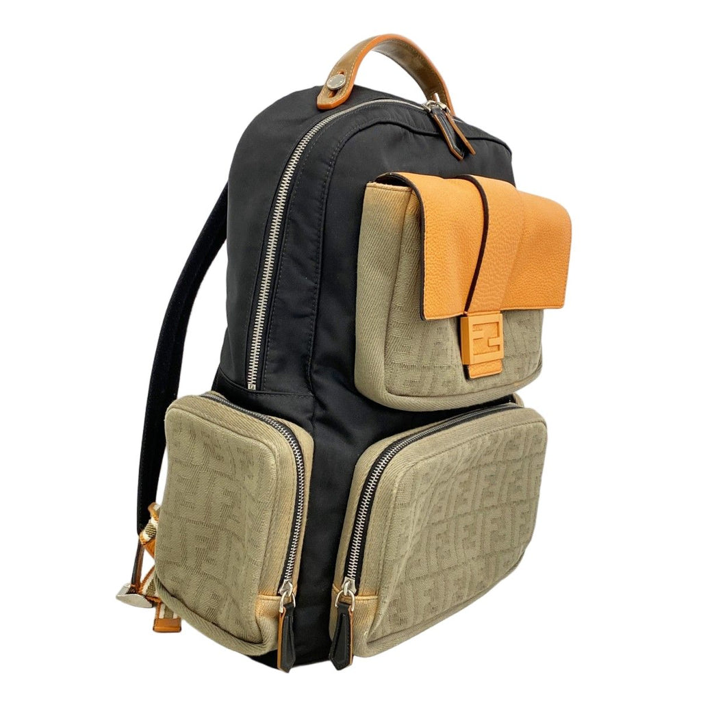 Fendi Backpack Zucca Canvas Nylon Multicolor Silver — view 2