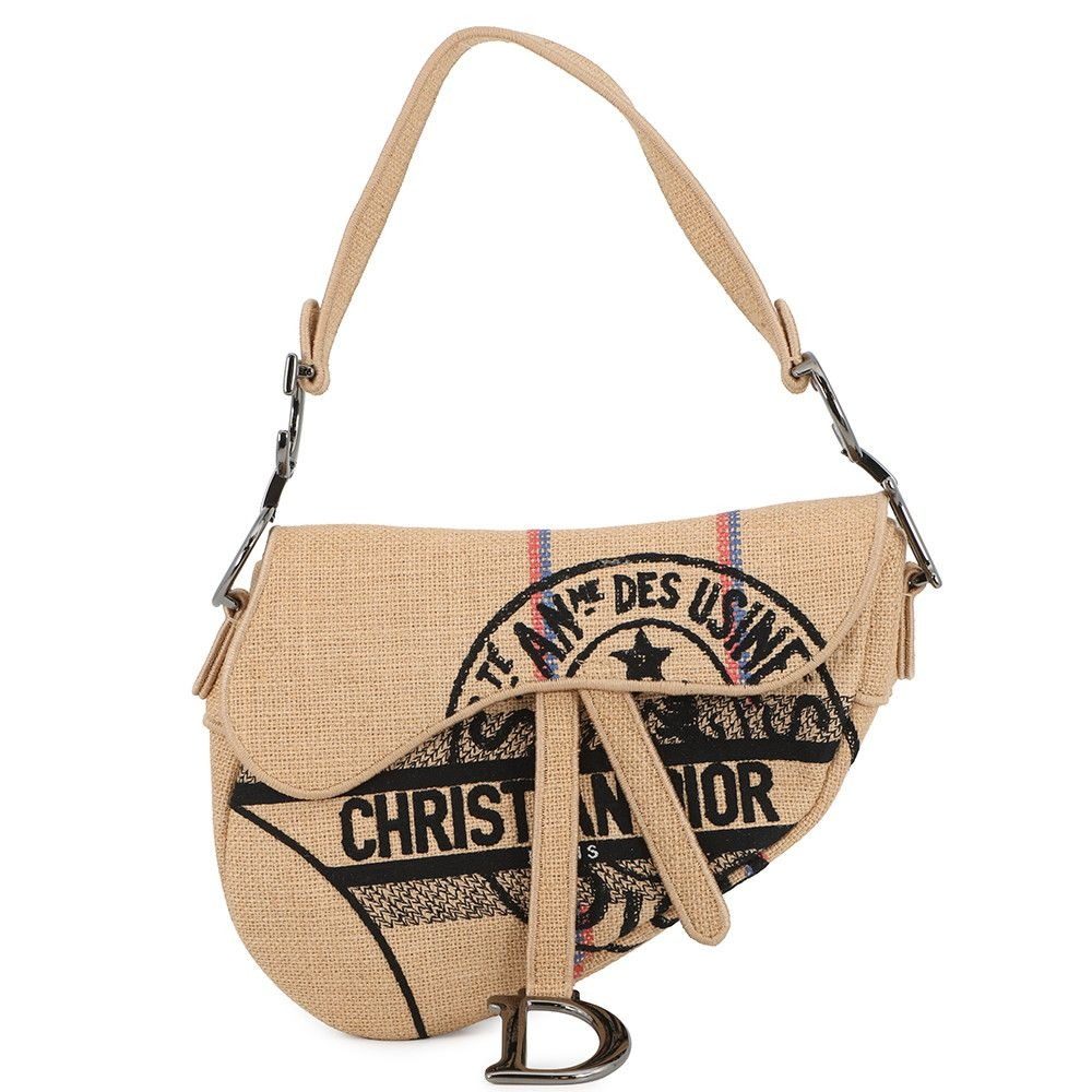 Dior Shoulder Bag Union Motif Jute