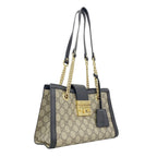 Gucci Shoulder Bag GG Supreme Brown Black Gold — view 2